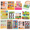 A collection of cute fruit and dessert picks for kids in various colors and shapes.