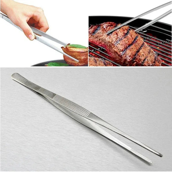 Set Edelstahl-Grillzange und Küchenzange zum Grillen von Fleisch