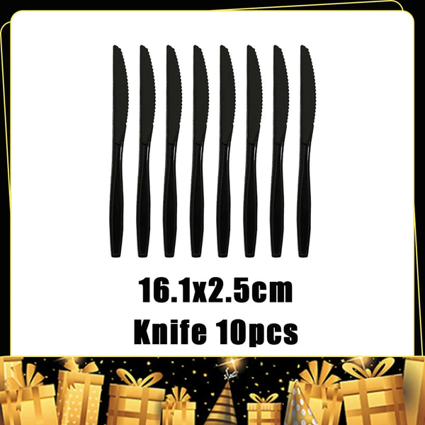 Ein Set von zehn Einwegmesser mit 16,1x2,5 cm Klinge und Griff.