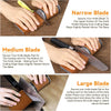 Demonstration of securing a knife blade on a holder for narrow, medium, and large blades.