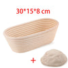 A light beige natural rattan bread proofing basket with a lid and a matching round cover.