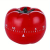 A red mechanical kitchen cooking timer with a scale marked from 0 to 10.