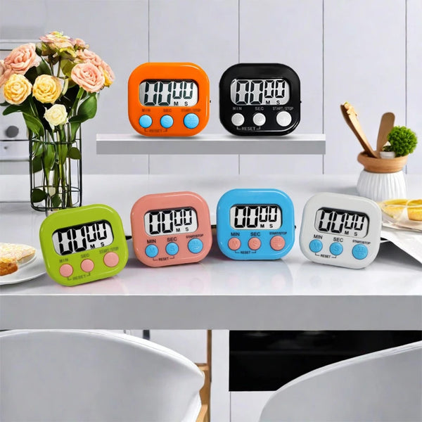 Magnetic LCD Kitchen Timer with Loud Alarm