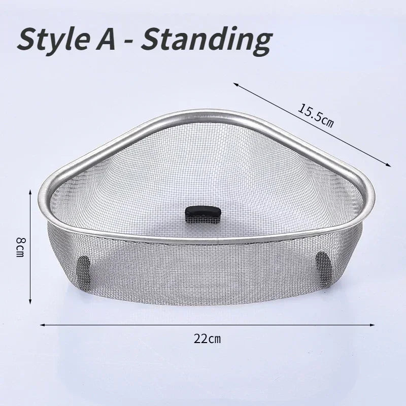 Passoire triangulaire en acier inoxydable, hauteur 15,5 cm et largeur 22 cm