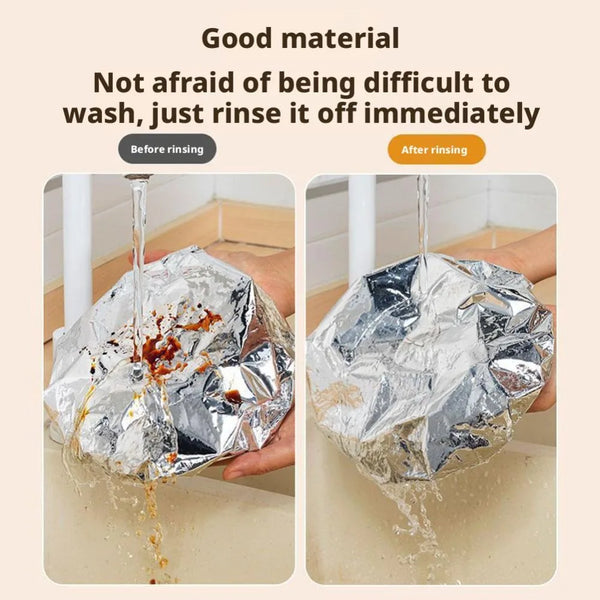 Reusable Aluminum Foil Bowl Covers for Heat Insulation