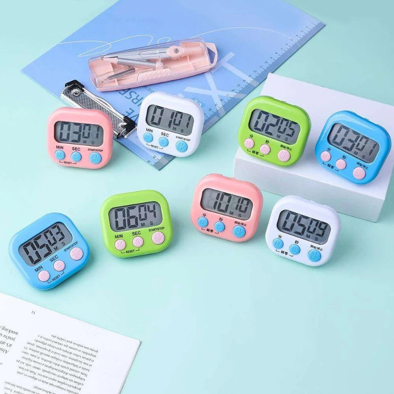 Magnetic LCD Kitchen Timer with Loud Alarm