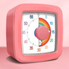 A pink visual timer with a circular gauge showing time remaining for study and focus.
