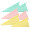 A set of 34 cake decorating piping tips in various pastel colors including mint green, pink, and yellow.