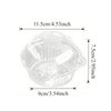 A clear, decorative cat-head disposable cake box with dimensions 11.5cm wide and 7.5cm high.