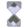 A white LED digital hourglass timer with a diamond shape and illuminated grid pattern.
