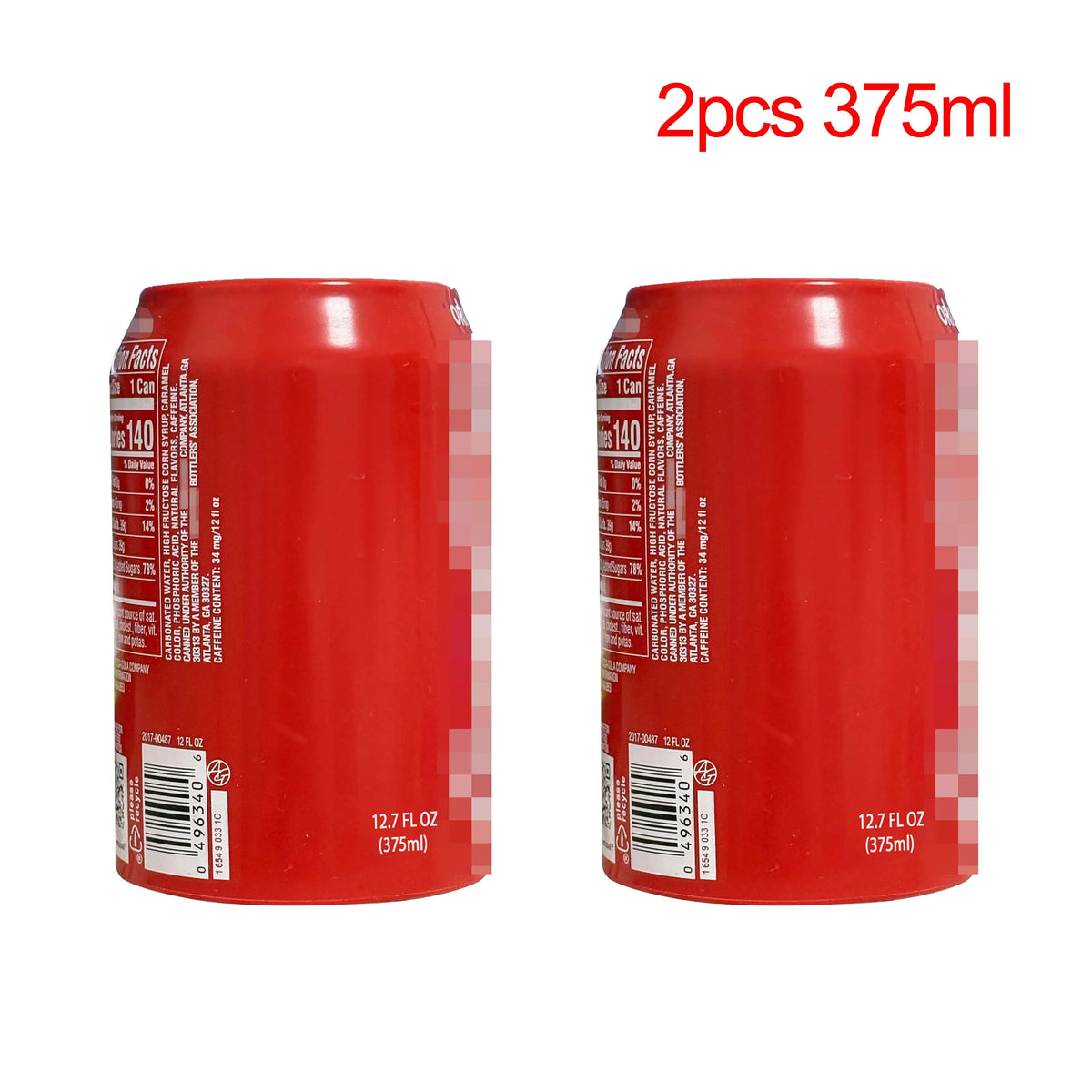 Two red 375ml silicone beer can sleeves for camouflage