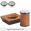 A set of diamond sharpeners for rolling knives, including 600# and 1500# stones.