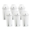 A set of five white replacement water filters for Brita pitchers and dispensers.