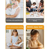 A set of visual timers showing various time durations for study and focus activities like 5min wash time, 20min family activi