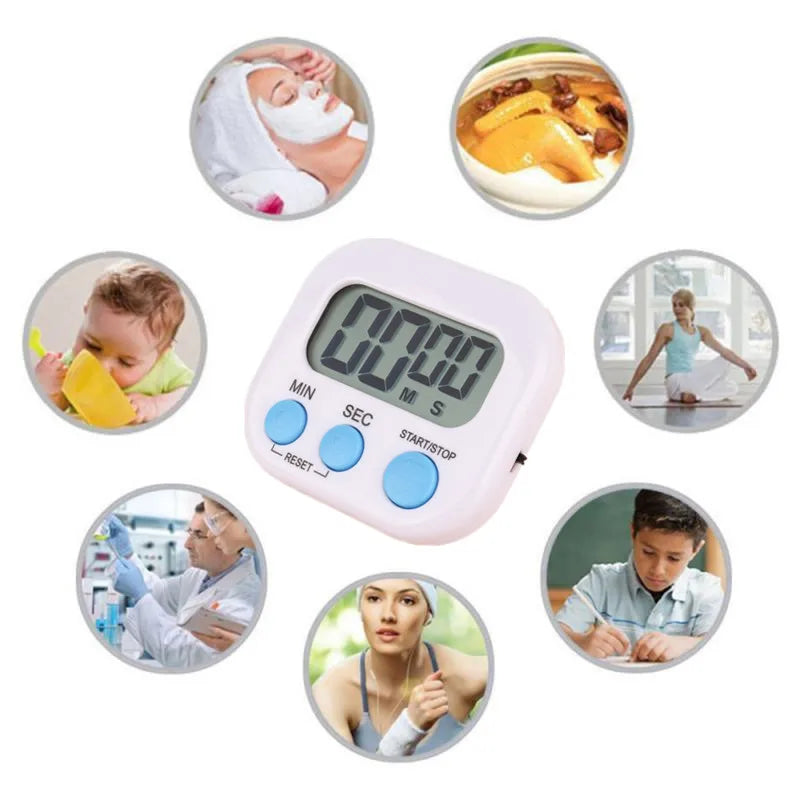 Magnetic LCD Kitchen Timer with Loud Alarm