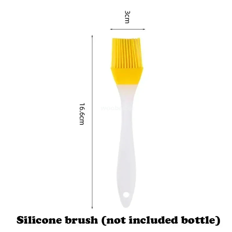 A yellow silicone brush with a white handle shown next to a measurement scale.