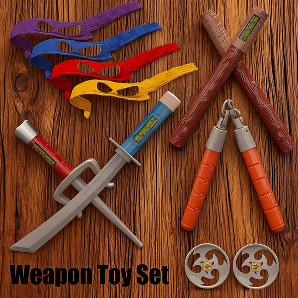 Cosplay Ninja Set: Knife, Nunchaku, and Dart Mask