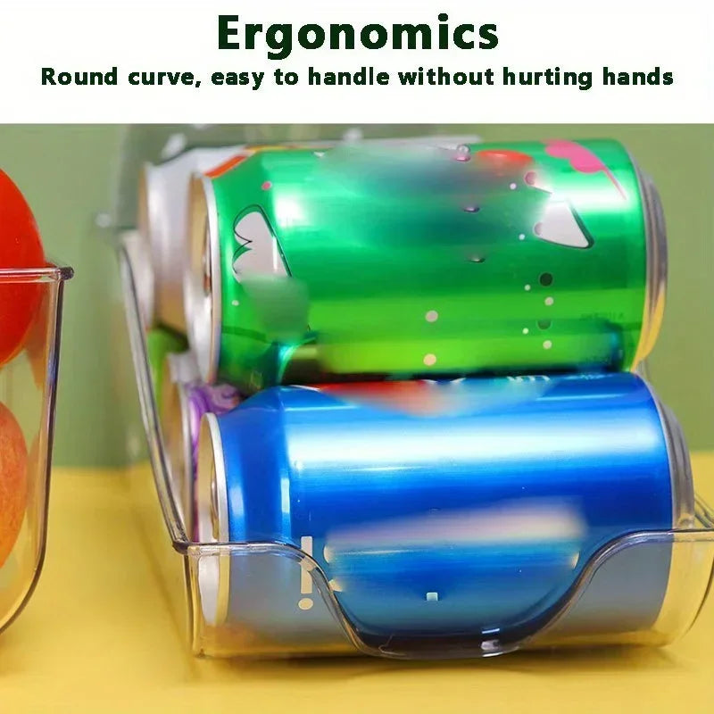 A green and blue multi-functional kitchen storage dispenser with a round curve for easy handling.