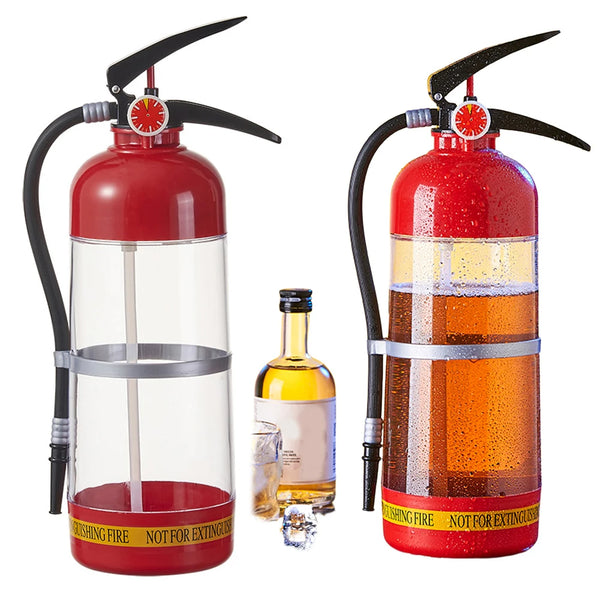 Roter großer 3L Weinflaschen- und Bierdispenser mit Glaskammer und Metallhahn.