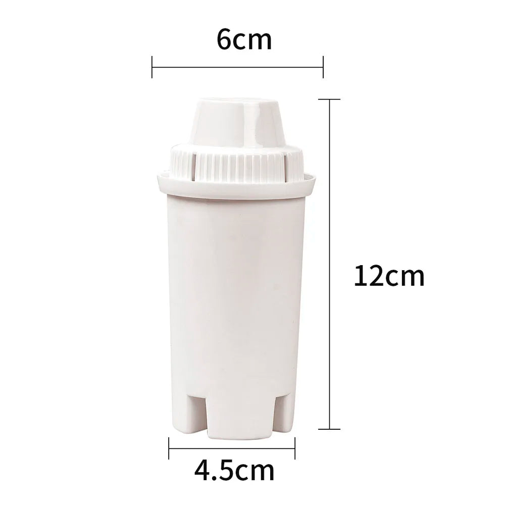 White replacement water filter for Brita pitchers and dispensers, measuring 6cm high.