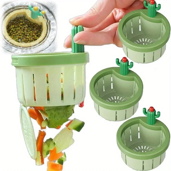 Grüner automatischer Kaktus-Abflussfilter mit Obst- und Gemüseabfluss