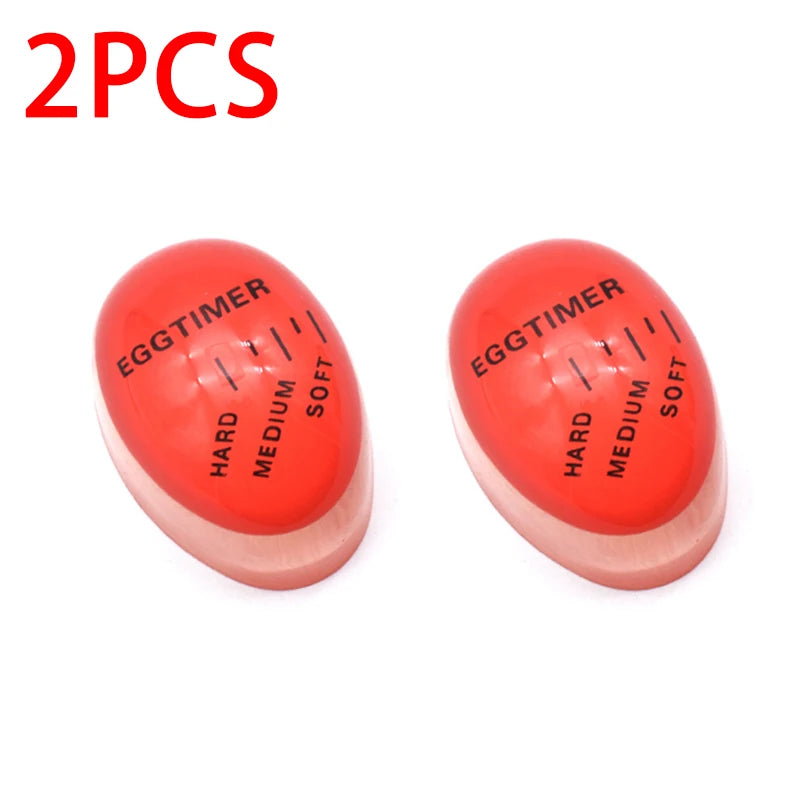 Two red egg timer buttons showing hard, medium, and soft settings.
