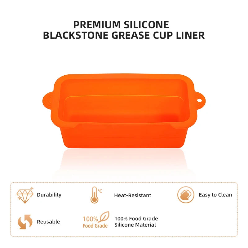Funda de silicona naranja para grasa, para plancha Blackstone